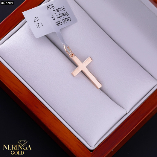 Rose gold cross pendant #67209