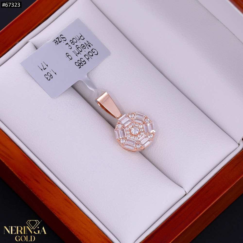 Rose gold pendant #67323