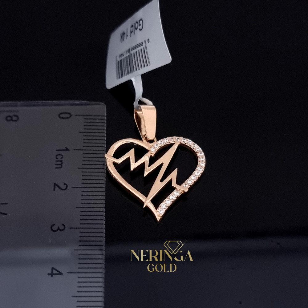 Rose gold heart pendant #67579