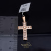 Rose gold cross pendant #67582