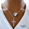 Rose gold cross pendant #67582