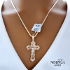 White rose gold cross pendant #67586