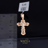 White rose gold cross pendant #67587