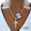 White rose gold cross pendant #67587