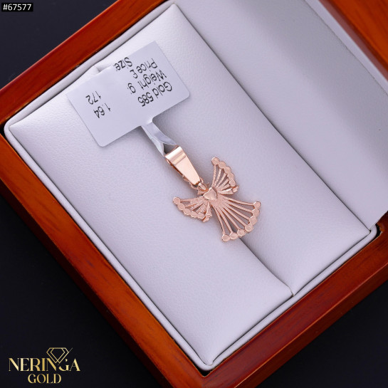 Rose gold angel pendant #67577