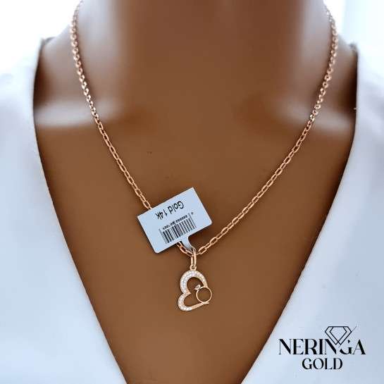 Rose gold heart pendant #67685