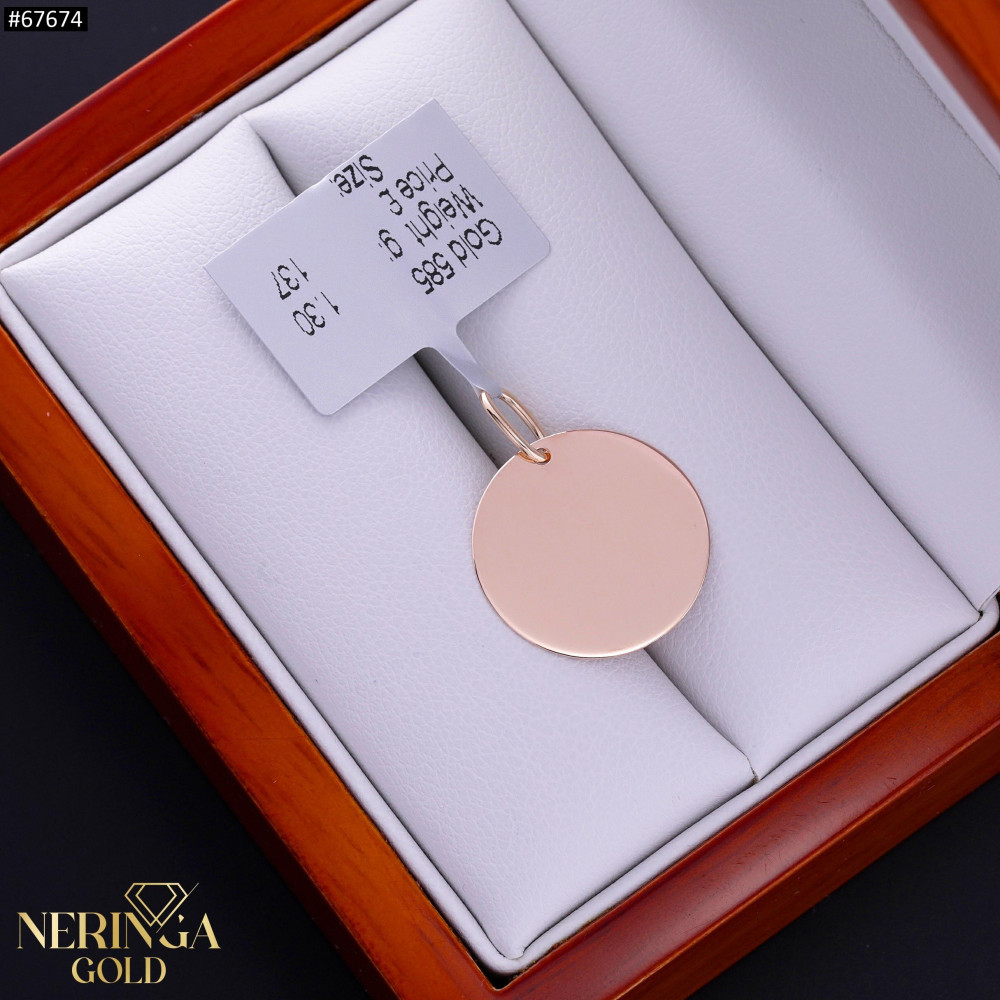 Rose gold plate pendant #67674