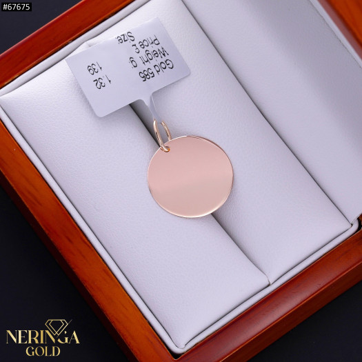 Rose gold plate pendant #67675