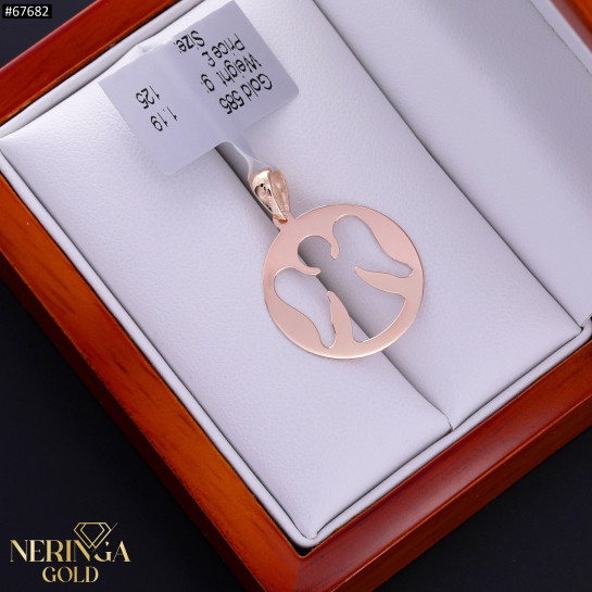 Rose gold angel pendant #67682