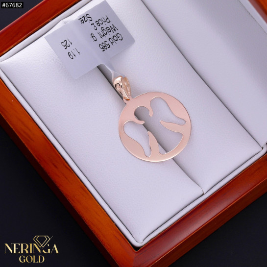 Rose gold angel pendant #67682