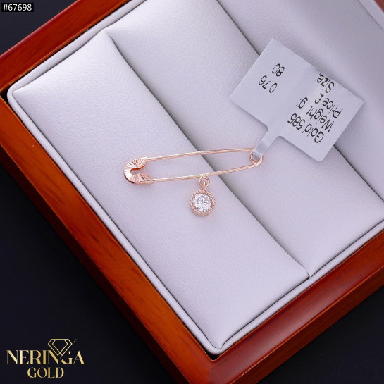 Rose gold clip and brooche #67698