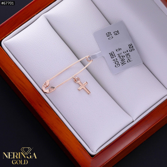 Rose gold clip and brooche #67701