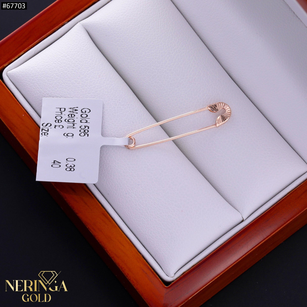 Rose gold clip and brooche #67703