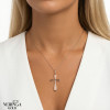 Rose gold cross pendant #67807