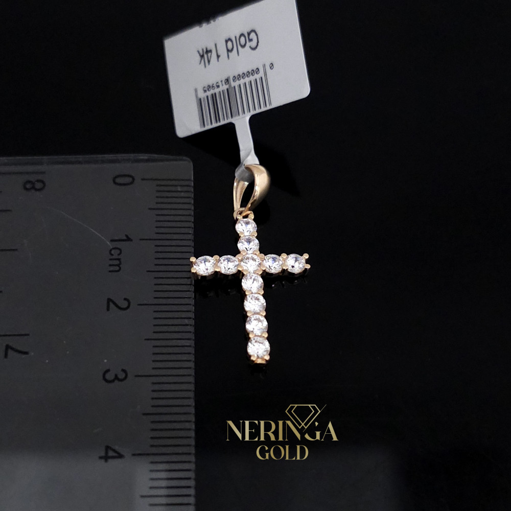 Rose gold cross pendant #67801