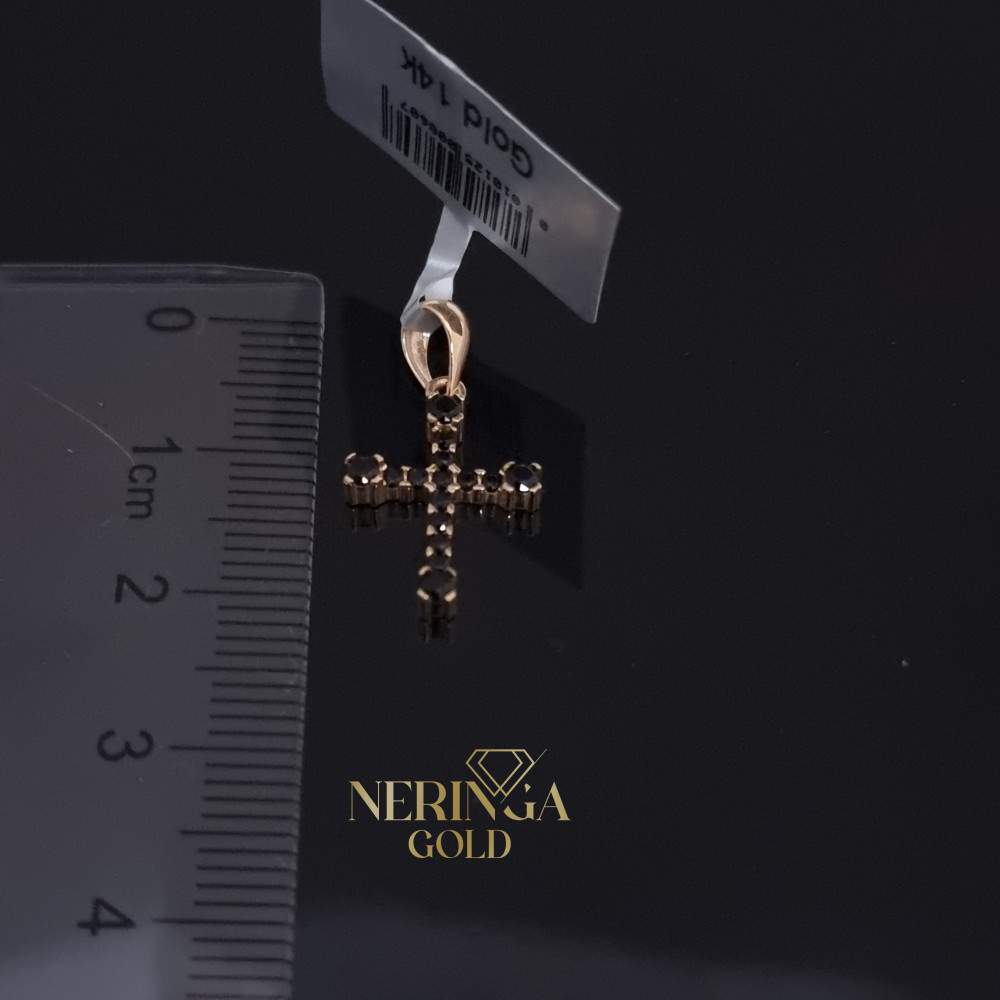 Rose gold cross pendant #68273