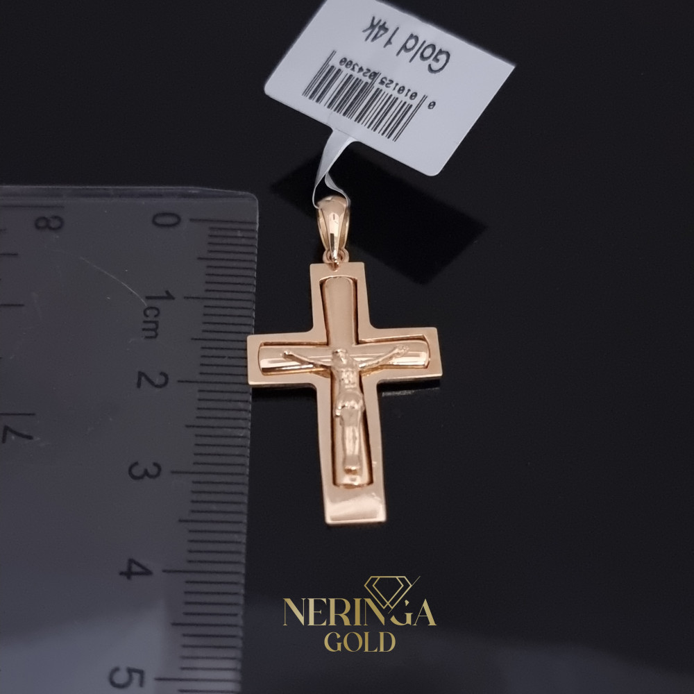 Rose gold cross pendant #68276