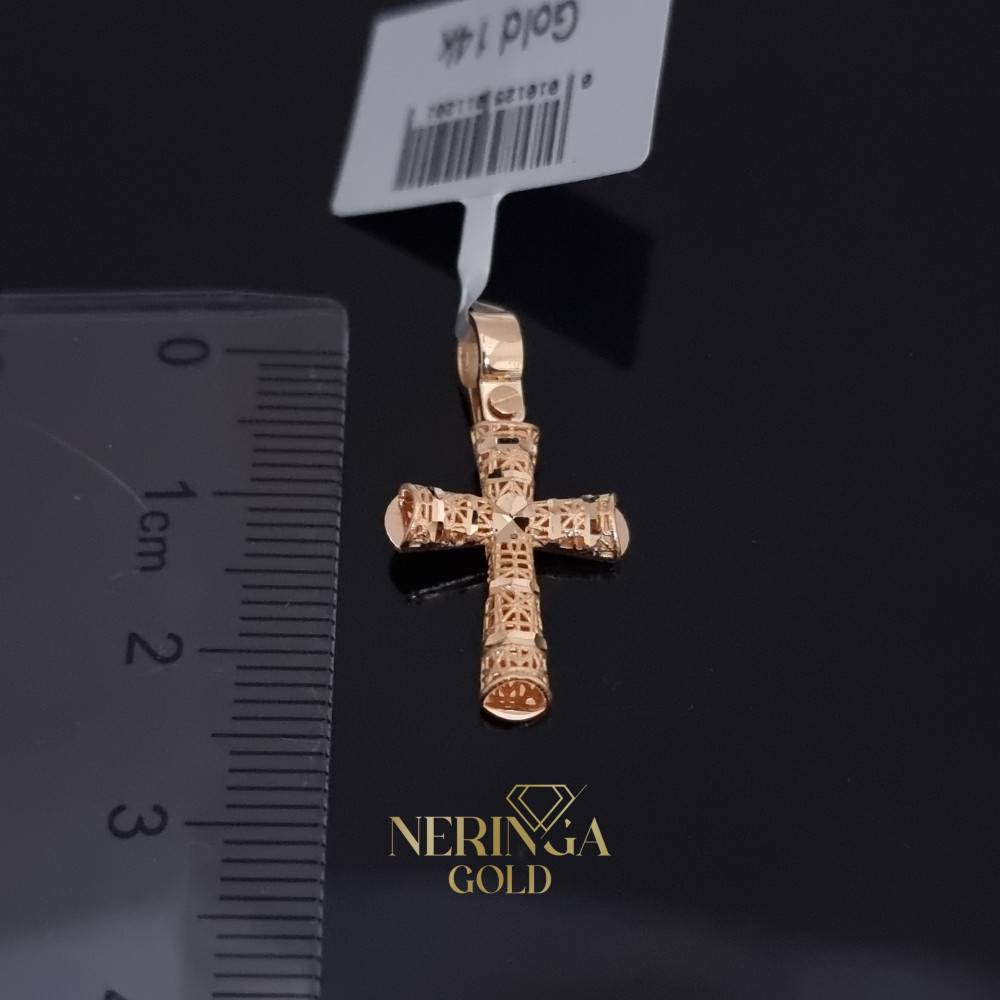 Rose gold cross pendant #68271