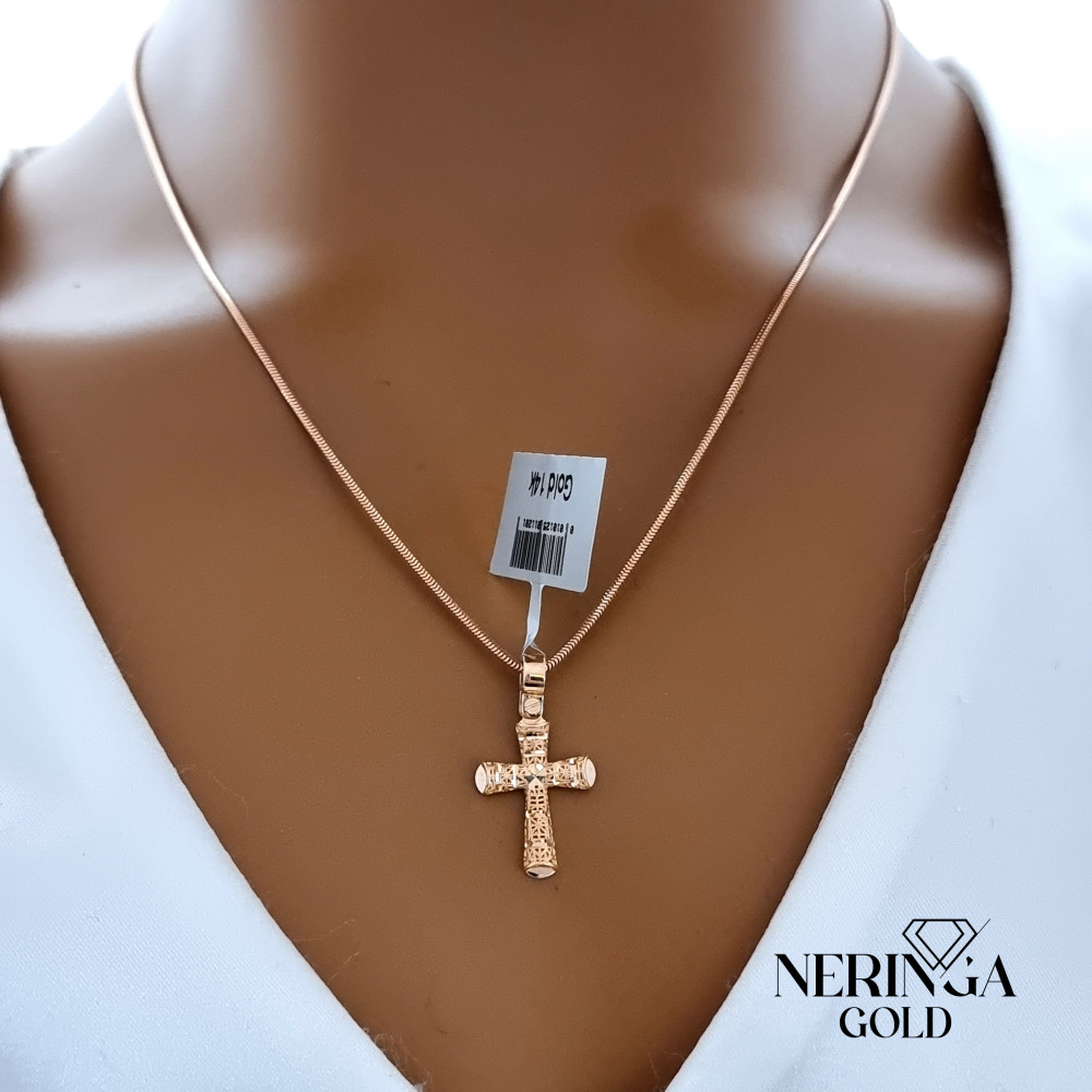 Rose gold cross pendant #68271