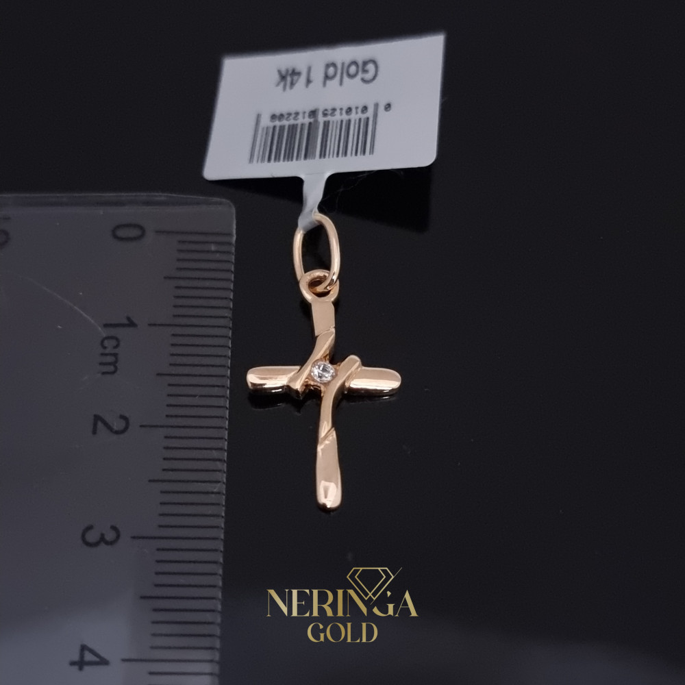Rose gold cross pendant #68279