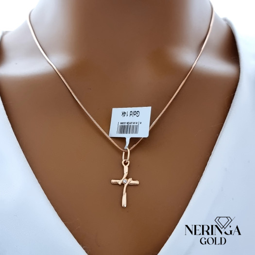 Rose gold cross pendant #68279