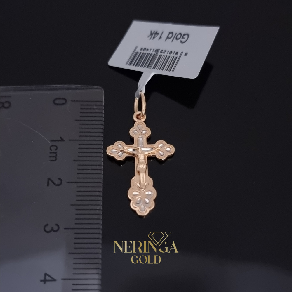 Rose gold cross pendant #68277