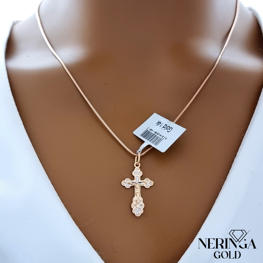 Rose gold cross pendant #68277