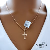 Rose gold cross pendant #68278
