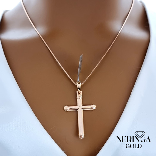 Rose gold cross pendant #68268
