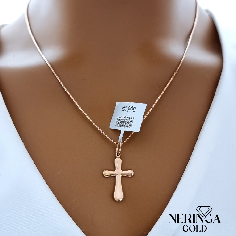 Rose gold cross pendant #68269