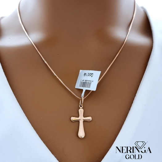 Rose gold cross pendant #68269