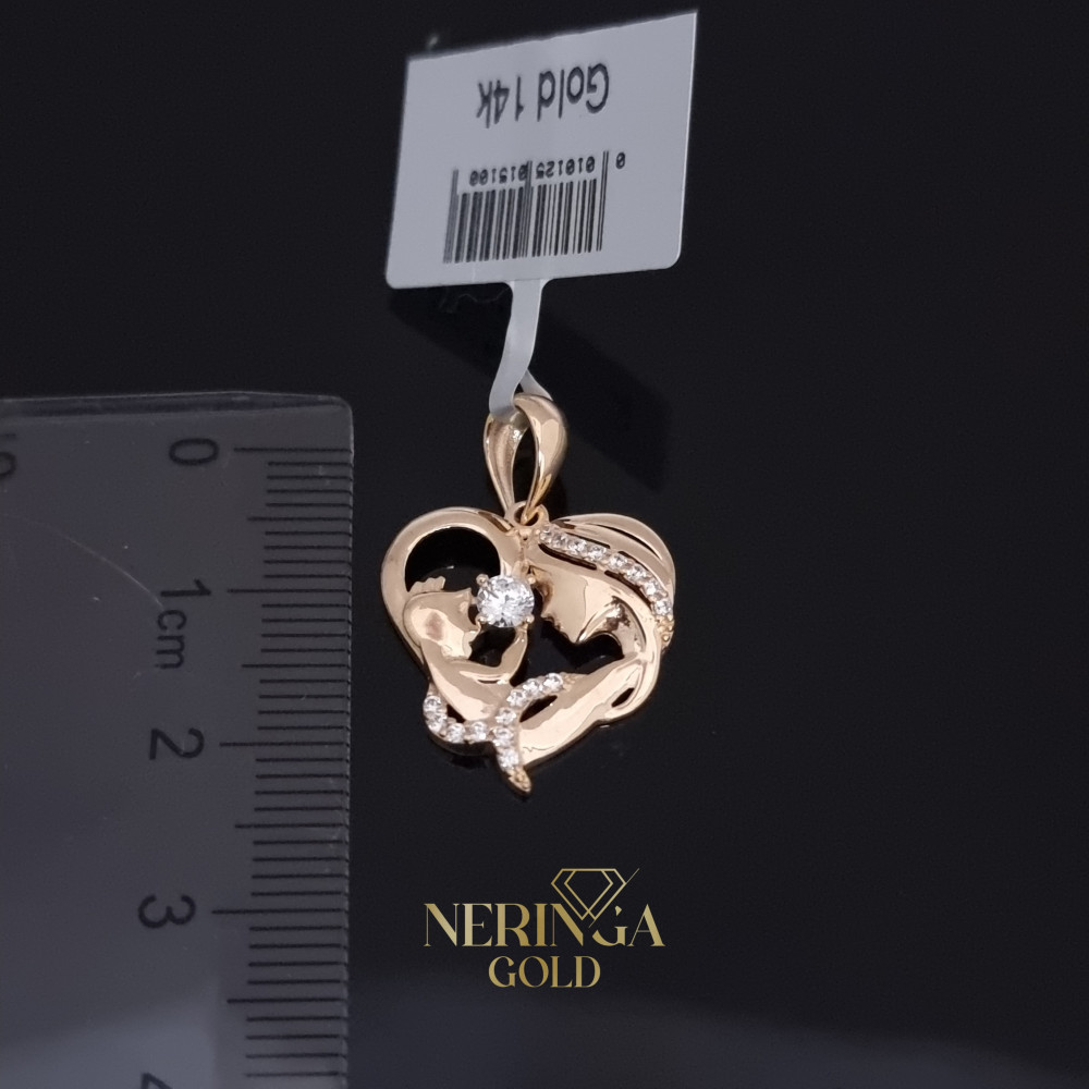 Rose gold heart pendant #68261
