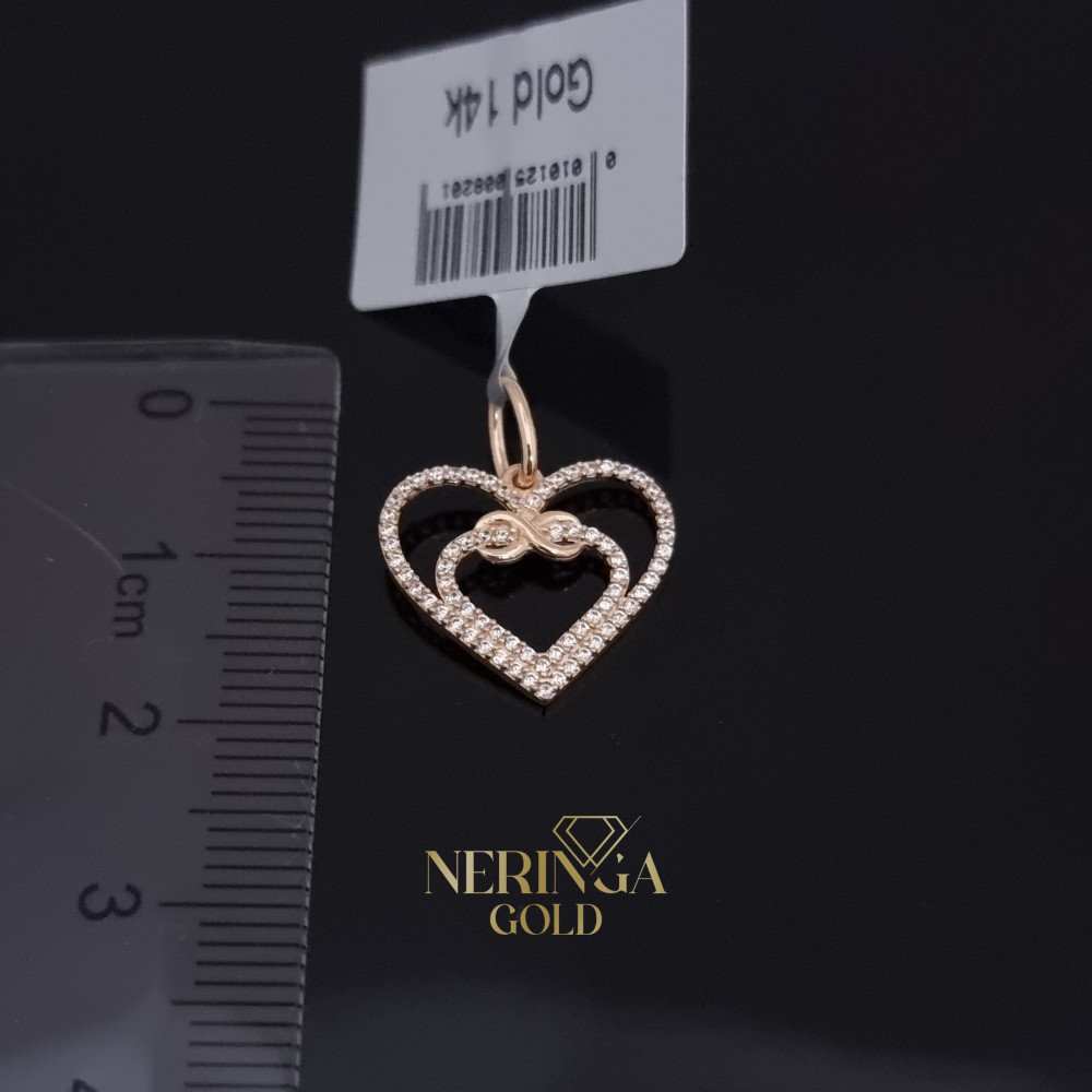 Rose gold heart pendant #68259