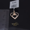 Rose gold heart pendant #68259