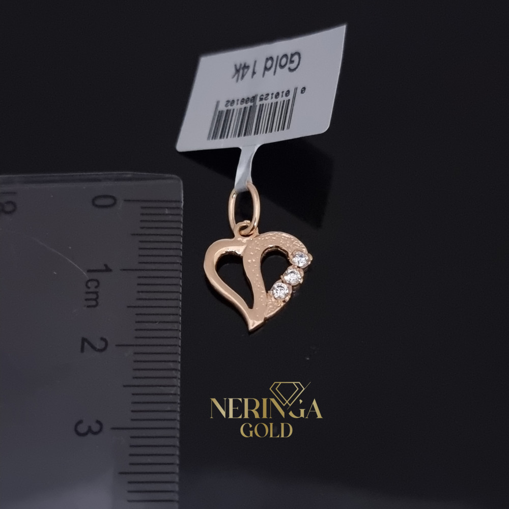 Rose gold heart pendant #68262