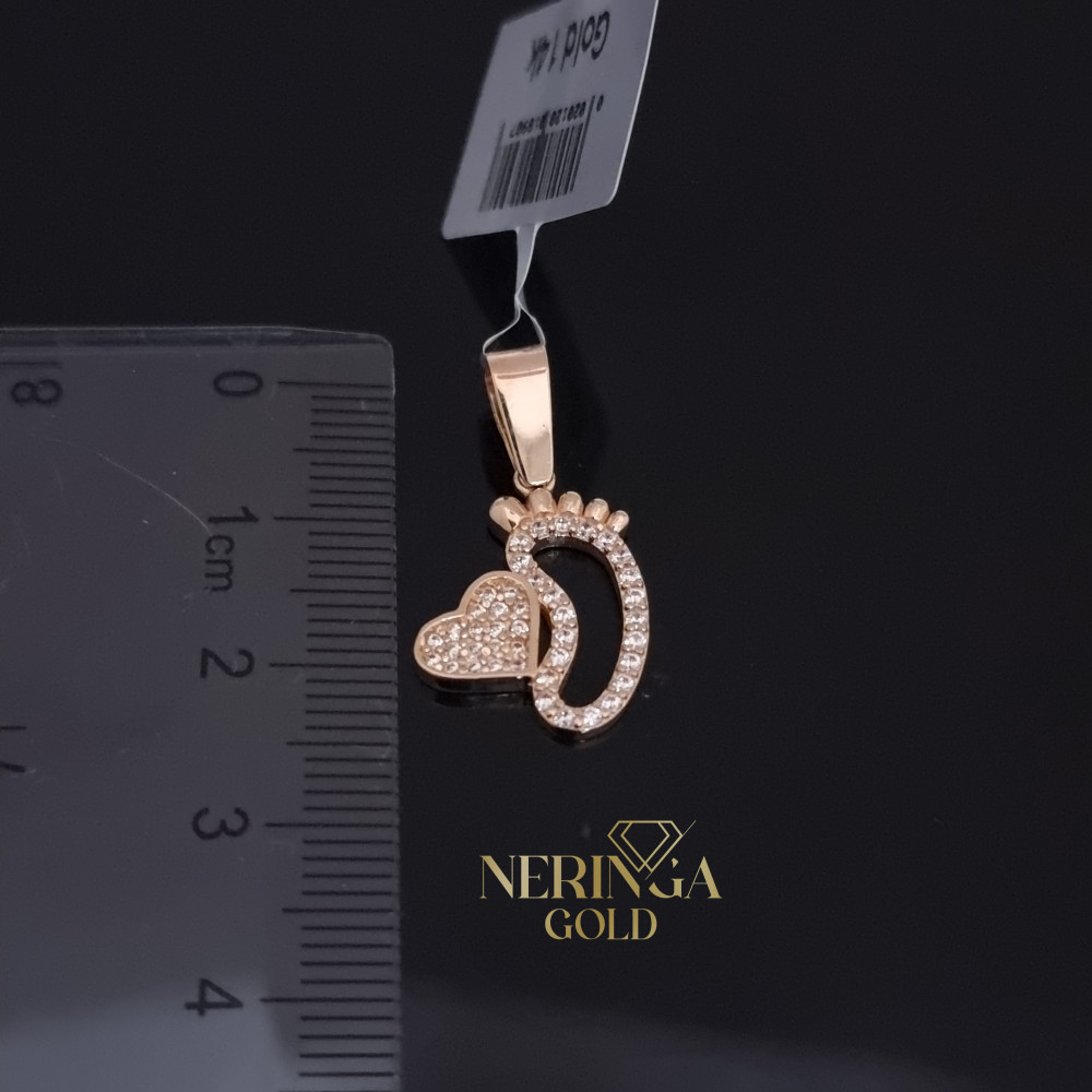 Rose gold heart pendant #68241