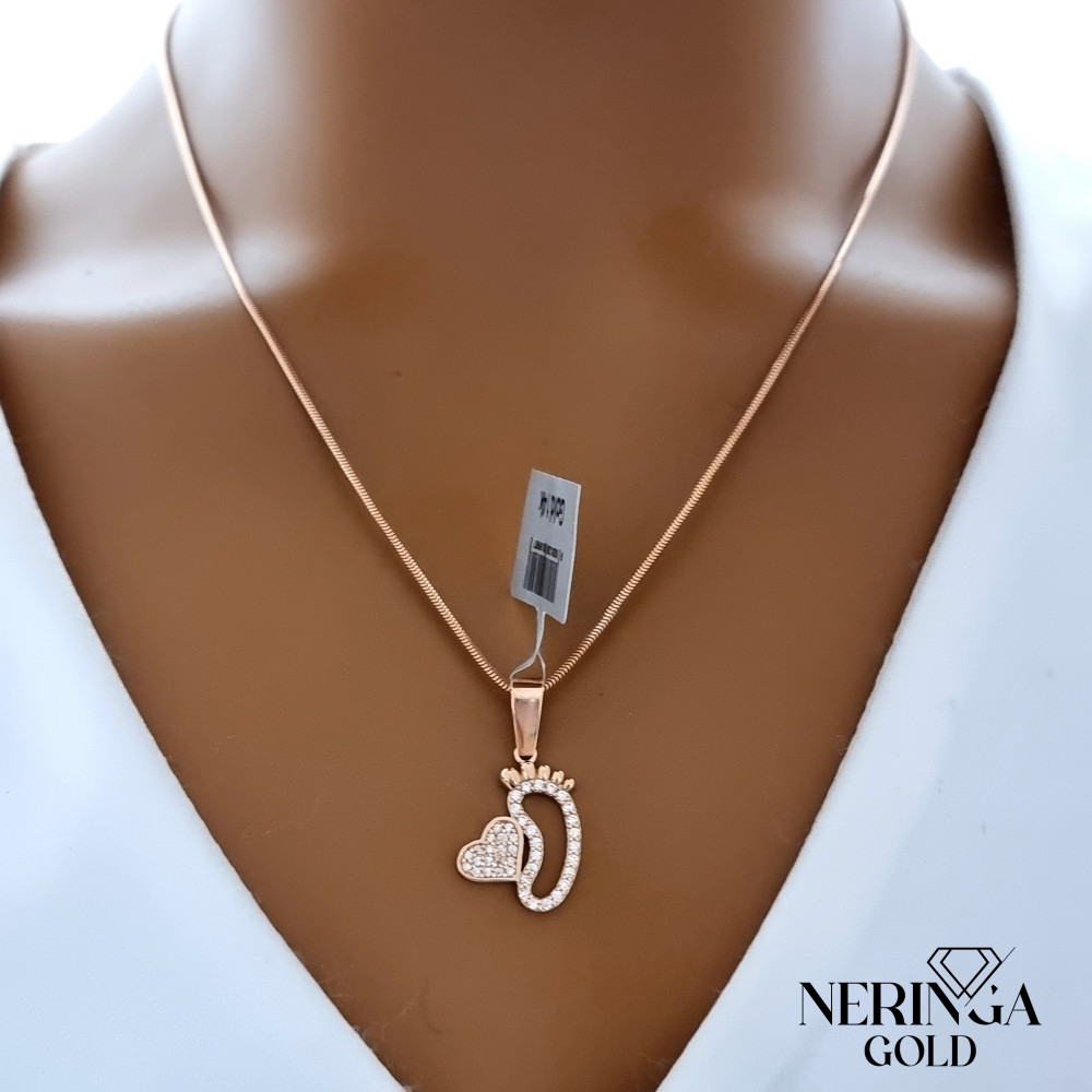 Rose gold heart pendant #68241