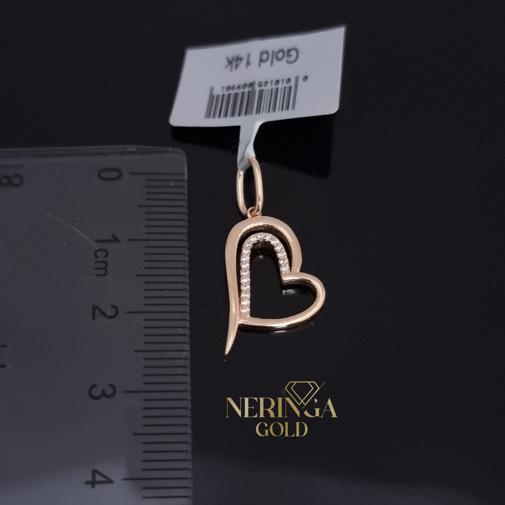 Rose gold heart pendant #68260