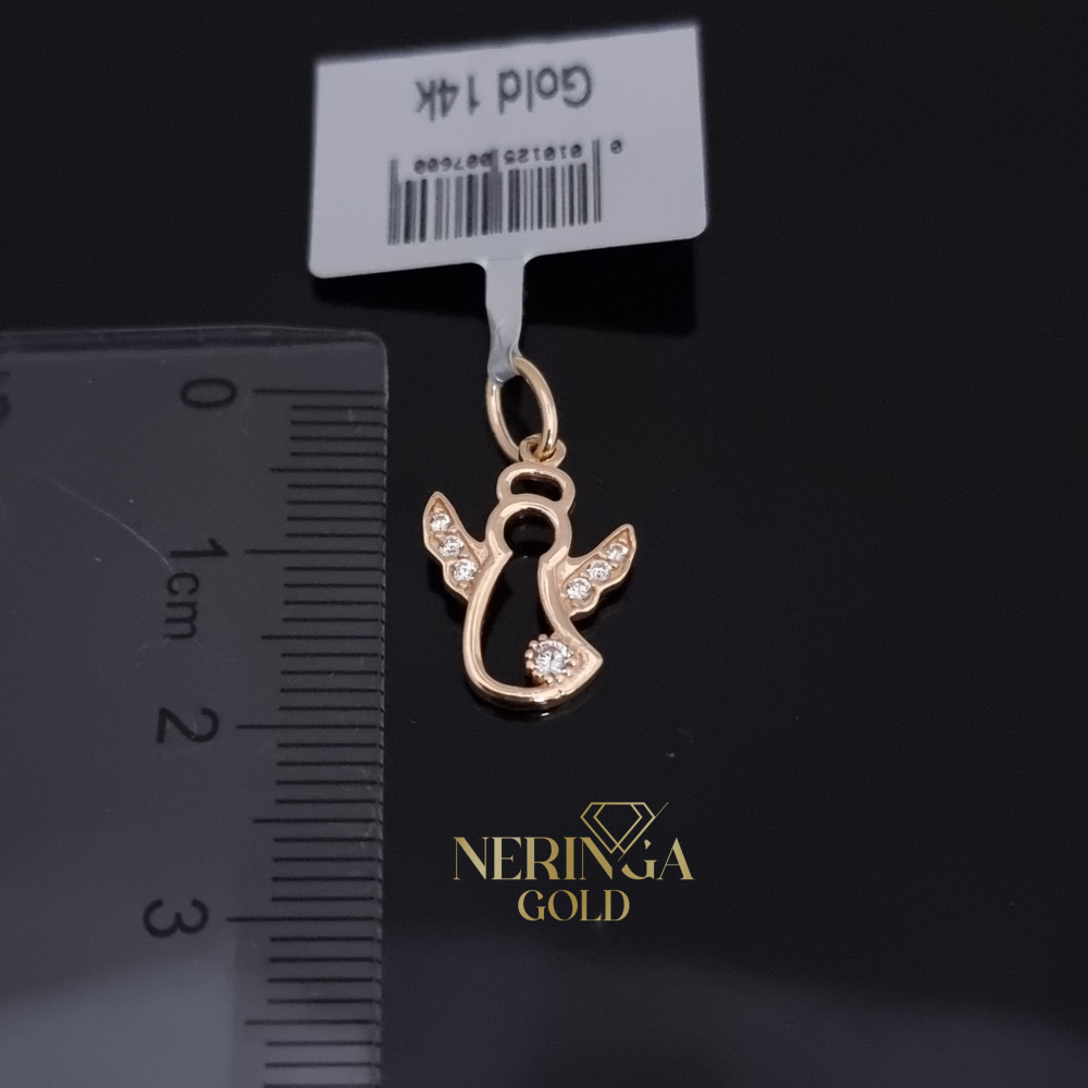 Rose gold angel pendant #68256