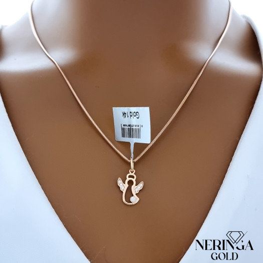 Rose gold angel pendant #68256