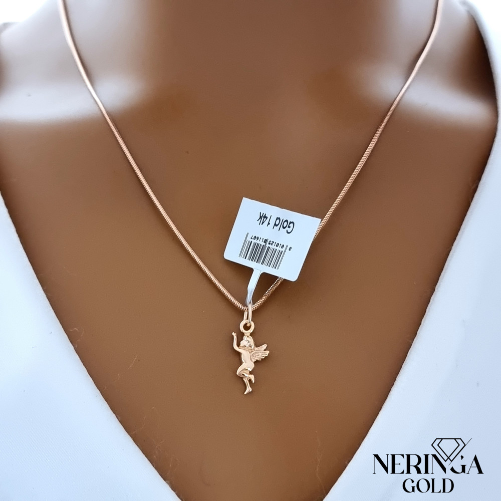 Rose gold angel pendant #68255