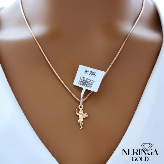 Rose gold angel pendant #68255