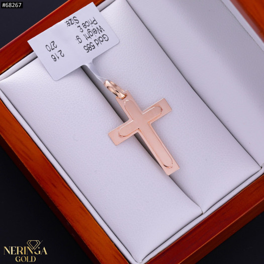 Rose gold cross pendant #68267