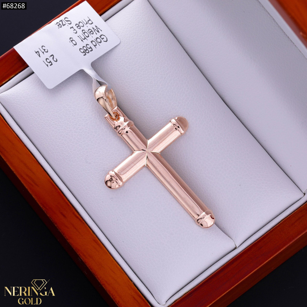 Rose gold cross pendant #68268