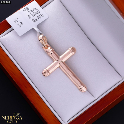 Rose gold cross pendant #68268