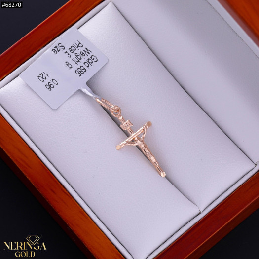 Rose gold cross pendant #68270