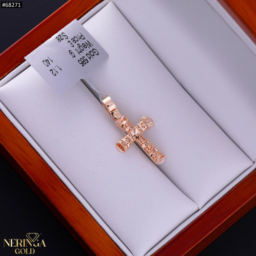 Rose gold cross pendant #68271