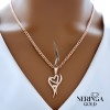 Rose gold heart pendant #68390