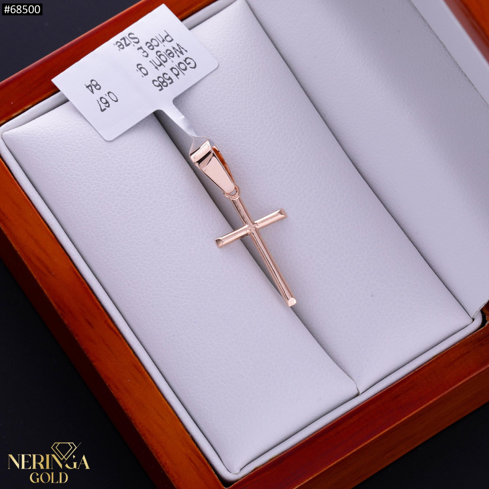 Rose gold cross pendant #68500
