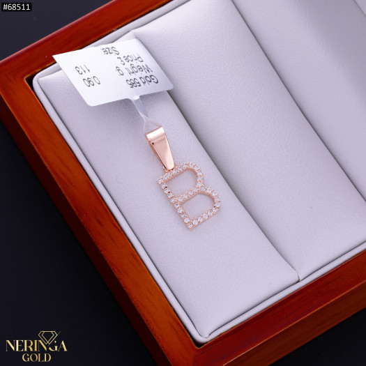 Rose gold letter pendant #68511